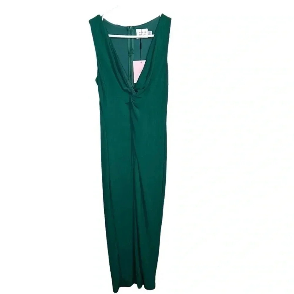 Hello Molly NWT Babe in Town Midi Dress Green Size L - Picture 5 of 8
